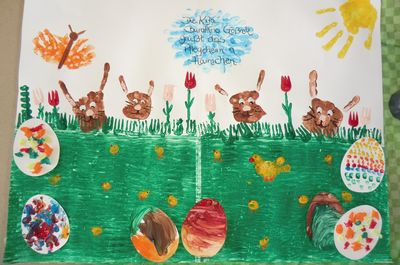 Ein Kunstwerk aus dem Kindergarten