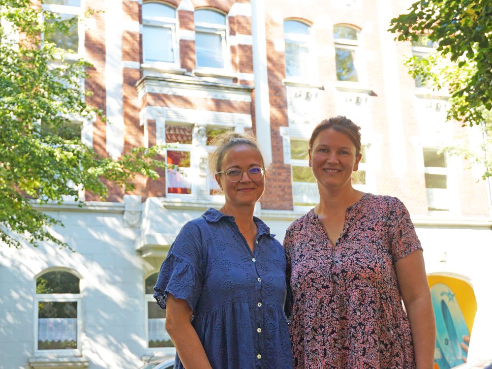 Sozialarbeiterinnen Eileen Huhndorf und Anne Thiel