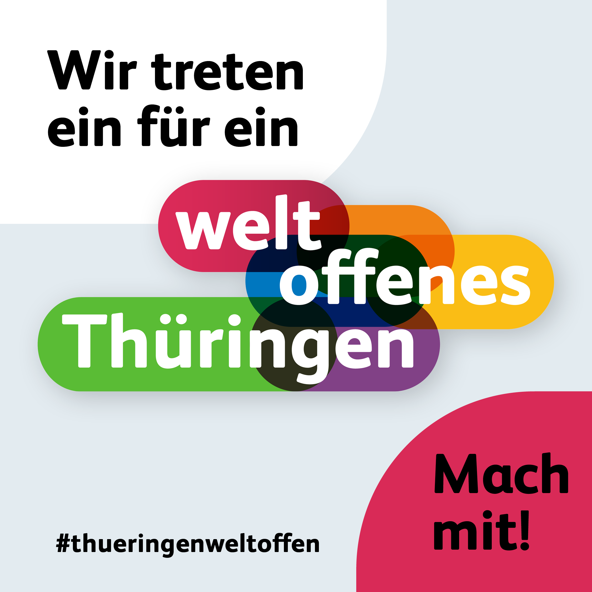 Schriftzug Weltoffenes Thüringen